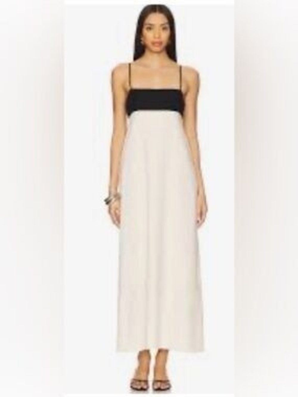 House of Harlow 1960 Black & Cream Strap Maxi Dress